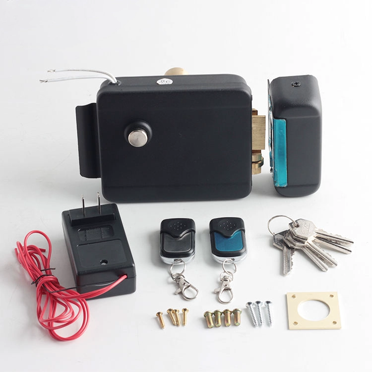 China High Security Metal Material Waterproof 12V Single Cylinder Electronic Control Door Electronic Rim Lock manufacturer