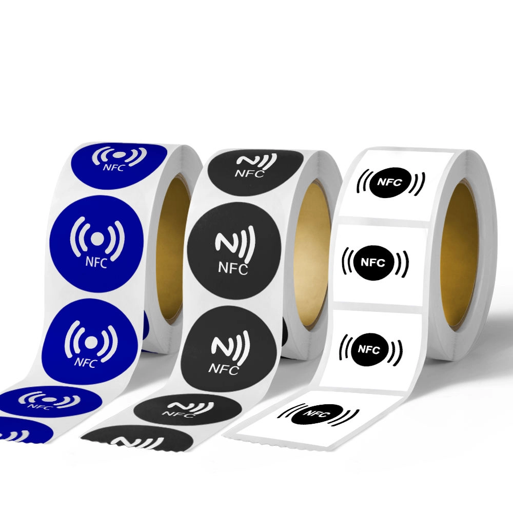 Chine Étiquette/autocollant/étiquette RFID NFC imprimable, taille personnalisée pour le partage de liens avec code QR fabricant
