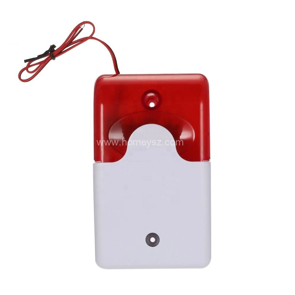 China Factory 110dB Mini Wired Cheap Price 12V Wired Buzzer Alarm Strobe Siren Fire Alarm High Loud Low Loud Strobe Siren manufacturer