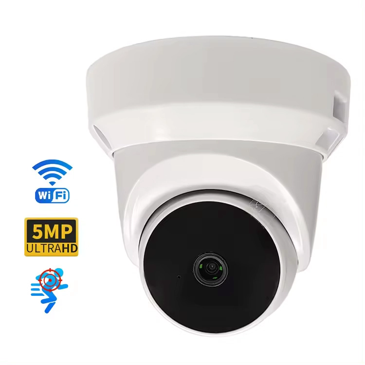 الصين 5mp الذكية واي فاي قبة كاميرا Ip أمن الوطن كاميرا تلفزيونات الدوائر المغلقة 360 درجة زاوية واسعة كاميرات مقلة العين لسقف المصعد جبل الصانع