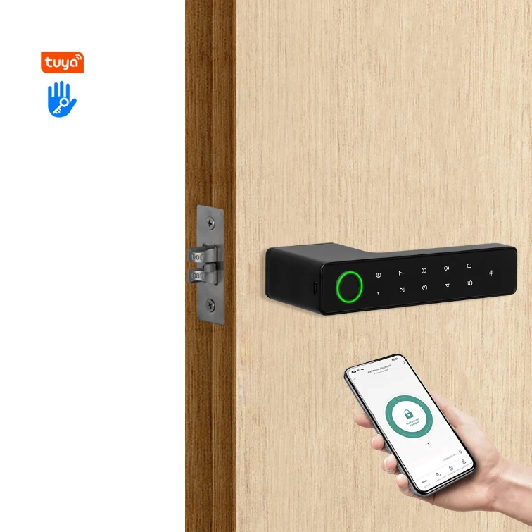 Chiny Wodoodporny zewnętrzny elektroniczny przenośny zamek do drzwi wejściowych Blokada z użyciem linii papilarnych Bezkluczykowy inteligentny zamek klamki do drzwi producent