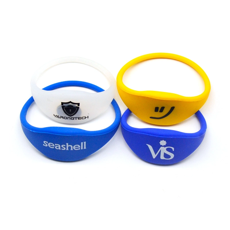 Trung Quốc Vòng đeo tay silicone 125khz rfid chống thấm nước tk4100 in logo vòng đeo tay rfid màu xanh cho hệ thống kiểm soát truy cập nhà chế tạo