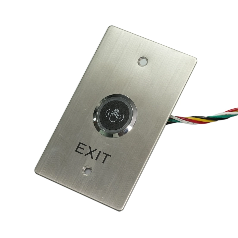 China 12v sistema de controle de acesso de liberação automática inteligente de porta, sensor infravermelho sem toque, interruptor de botão de saída sem toque, aço inoxidável fabricante