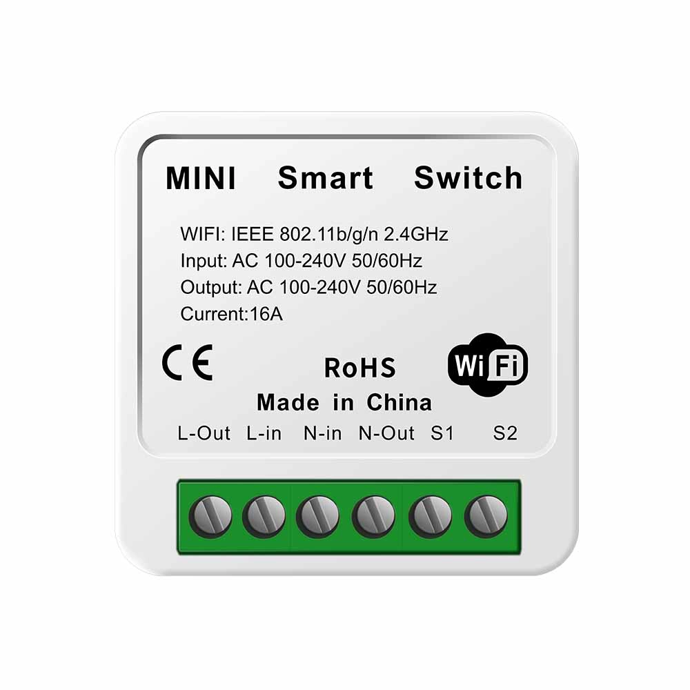 China Vendas quentes de alta qualidade 16a mini interruptor wi-fi inteligente diy suporta módulo de interruptor wi-fi de automação de controle bidirecional fabricante