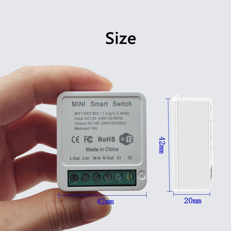 Kualitas Tinggi Penjualan Terlaris 16A Mini Smart Wifi DIY Switch Mendukung Otomatisasi Kontrol 2 Arah Modul Saklar Wifi