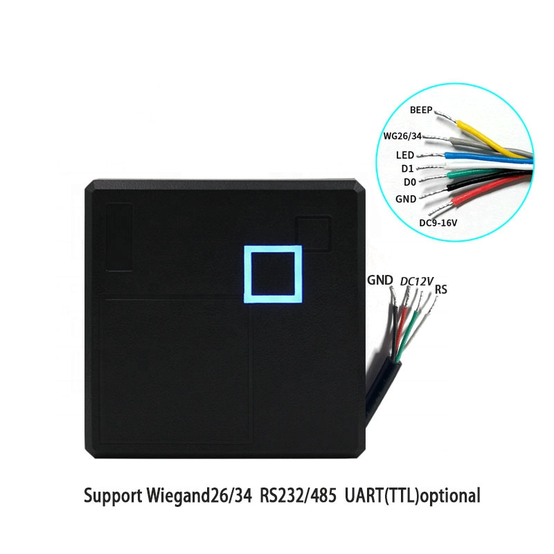 Lecteur de proximité de contrôle d'accès communautaire de bureau étanche IP68 Wiegand 26 125Khz lecteur de carte de contrôle d'accès RFID EM