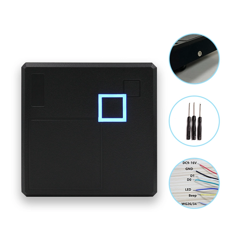 Lecteur de proximité de contrôle d'accès communautaire de bureau étanche IP68 Wiegand 26 125Khz lecteur de carte de contrôle d'accès RFID EM