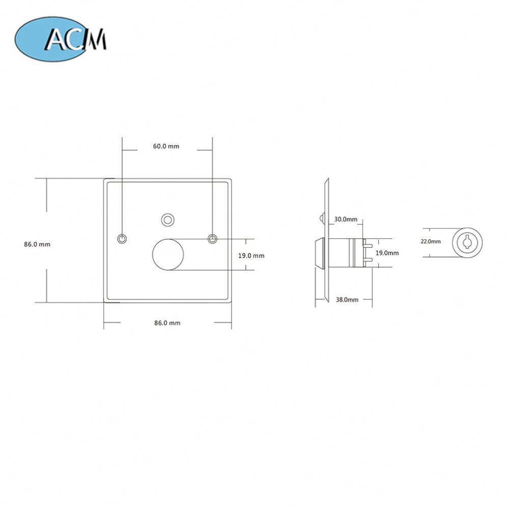 Accesso Control Durevole Tasto elettrico Pulsante di blocco 304 Acciaio inossidabile Switch di uscita