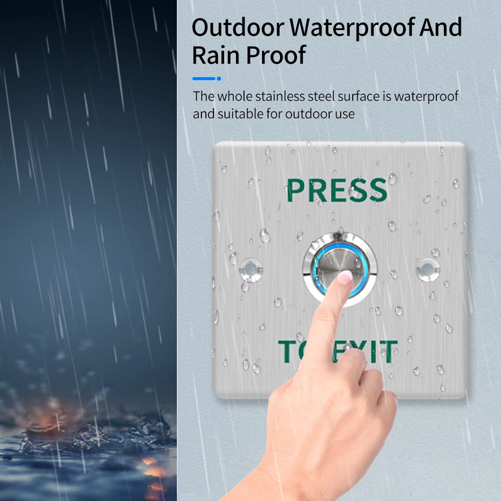 IP67 Stainless Steel Waterproof Push To Exit Button For Outdoor Access Control System