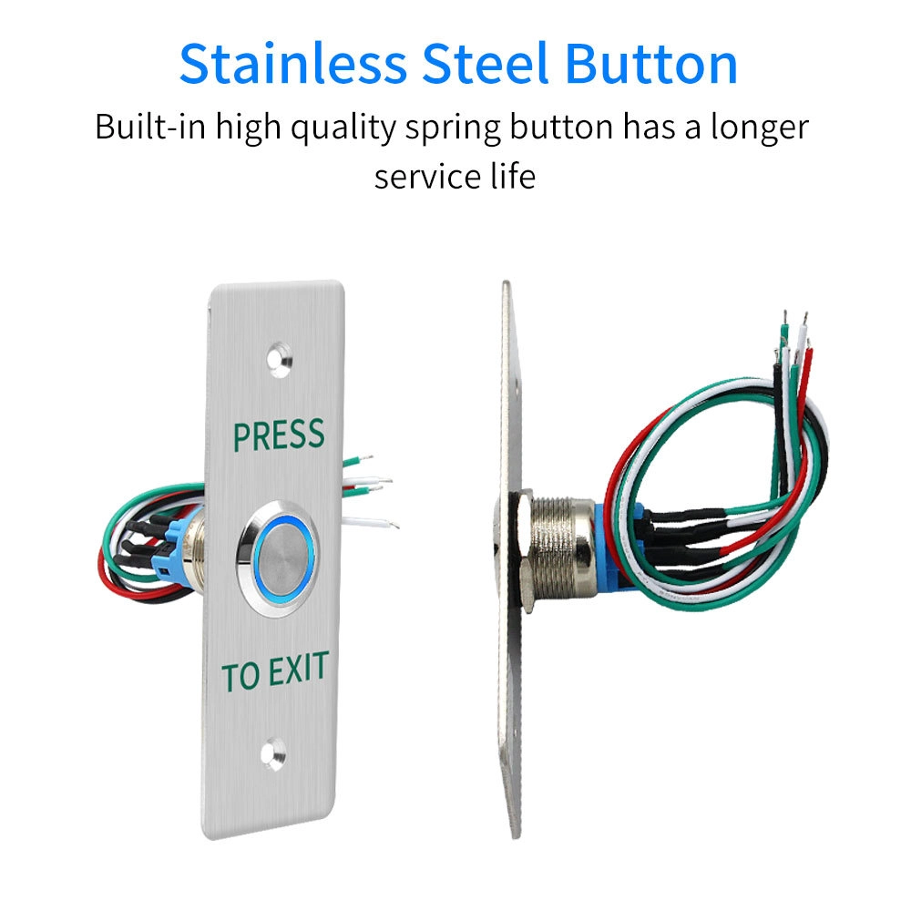 Wall mounted surface install Smart Security Door Lock Access Control System Stainless Steel Request to Exit Button Switch