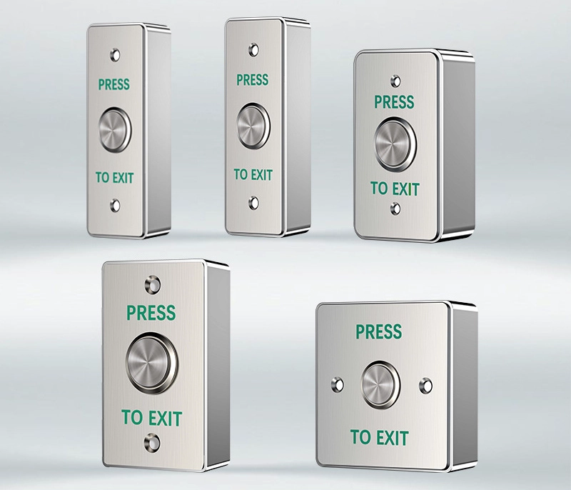 Bouton de sortie à l'épreuve des intempéries No Door Push Interrupteur en acier inoxydable