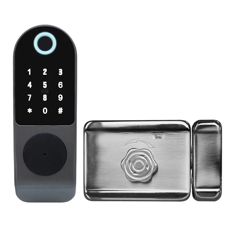 China zigbee Waterproof Smart Door Lock TTLock WiFi Fingerprint Home Lever Gate Locker Electronic Deadbolt Door Lock manufacturer