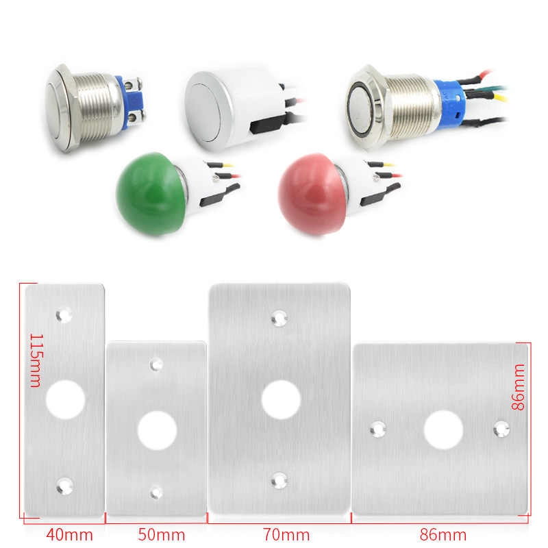 Wall mounted surface install Smart Security Door Lock Access Control System Stainless Steel Request to Exit Button Switch