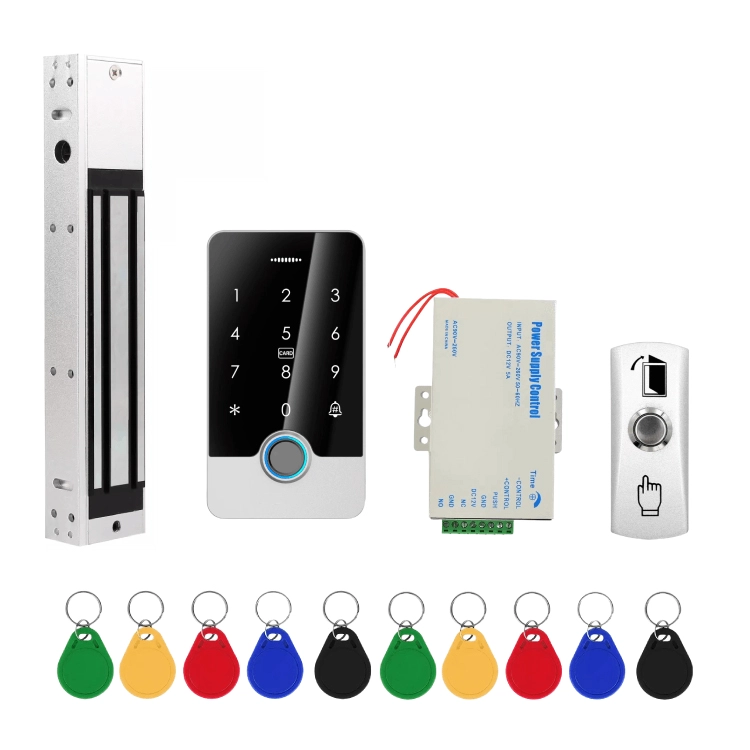 Китай Tuya IP67 открытый 180 кг 280 кг электромагнитный замок система контроля доступа комплект с металлическим биометрическим контроллером доступа по отпечаткам пальцев производителя
