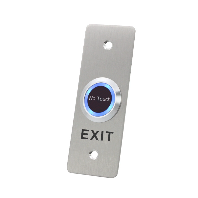 Thép không gỉ Nút thoát cửa không cảm ứng Công tắc cảm biến NO/NC/COM có đèn LED để kiểm soát truy cập