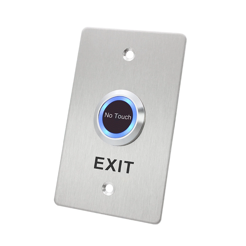 Thép không gỉ Nút thoát cửa không cảm ứng Công tắc cảm biến NO/NC/COM có đèn LED để kiểm soát truy cập