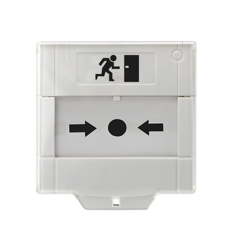 Chine LED Light Fire Emergency Verre réinitialisable Release Ordre Organisation d'alarme d'incendie Interrupteur de libération de bouton urgent avec couvercle fabricant