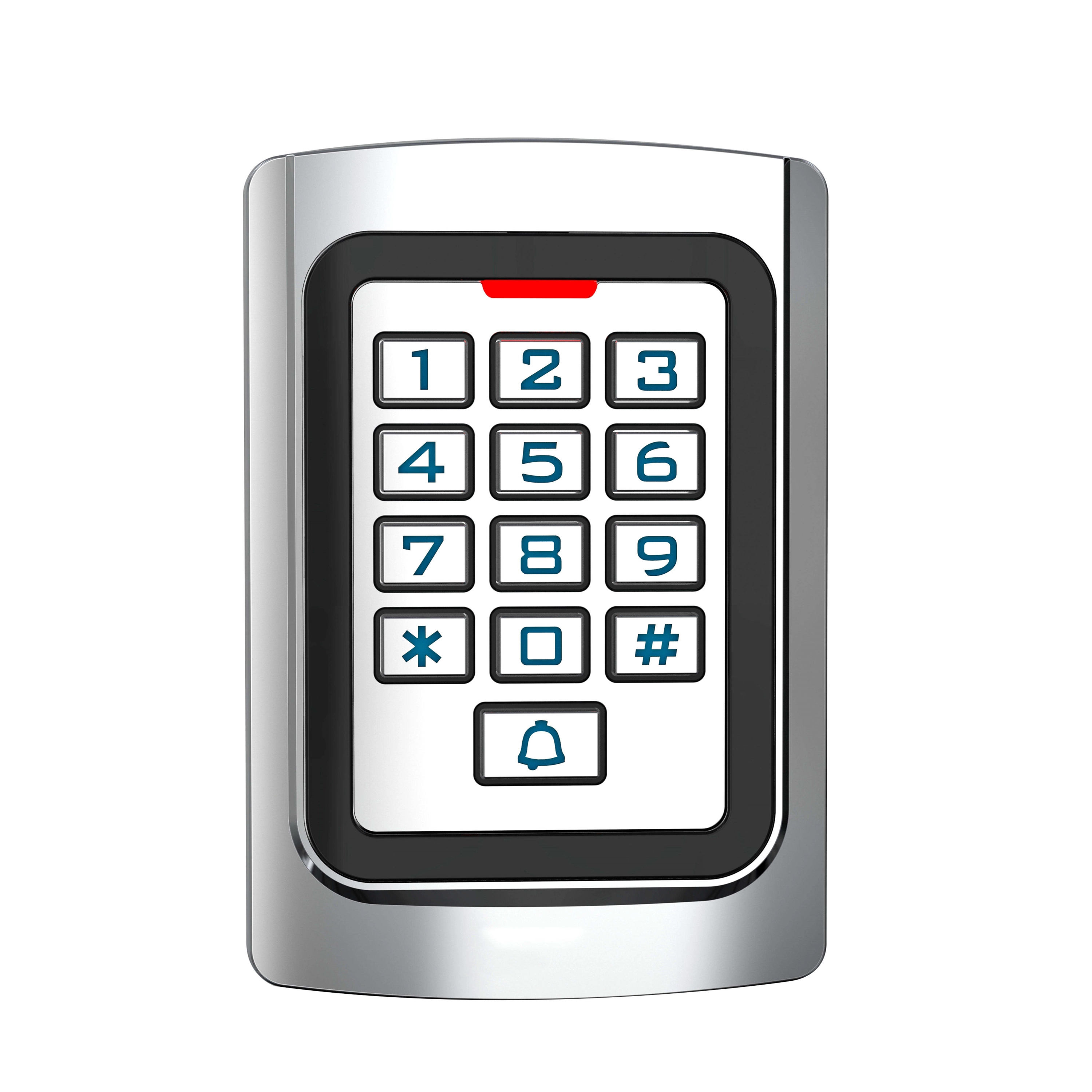 China Metallkoffer IP65 wasserdichtes RFID EM Karten -Tür -Zugangskontrollleser mit Tastatur Standalone Smart Card Door Schloss Hersteller