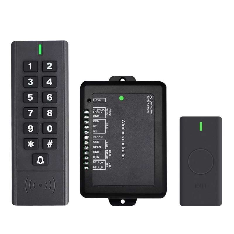 China. Zana ya Kudhibiti Ufikiaji Isiyotumia Waya ya ACM Inajumuisha Ugavi wa Nishati wa Kidhibiti cha Ufikiaji&Kitufe cha Kutoka & Udhibiti wa Ufikiaji wa Kinanda cha RFID kisicho na maji. Mzalishaji