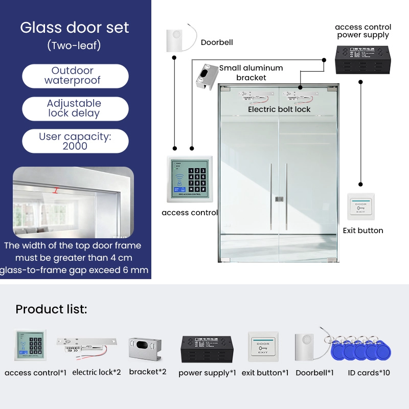 China China Factory Supplier Office Access Control System Kit Access Control Card Reader with 280kg Magnetic Lock manufacturer