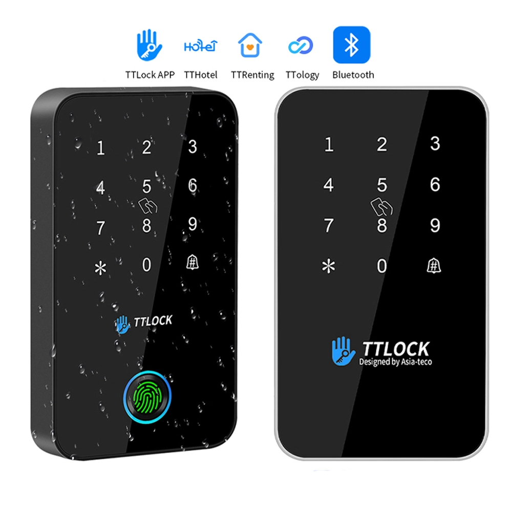 China TTLOCK App Bluetooth 13.56Mhz RFID Door Controller Remote Control Keypad Password Card IP67 Waterproof manufacturer
