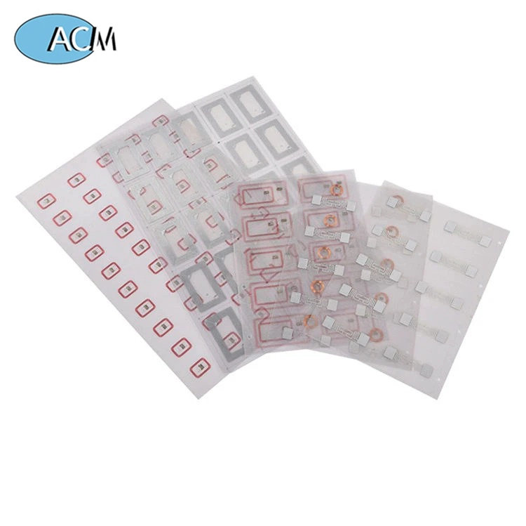 Çin RFID Boş Şeffaf Kakma Levha NFC Anten Etiketi Özelleştirilmiş Boyut A4 Düzeni 13.56MHz Beyaz RFID Kart PVC Prelam Kakma üretici firma