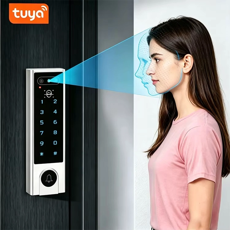 Çin Çin Fabrika Toptan IP66 Yüz Tanıma Erişim Sistemi Tuya WiFi Yüz Okuyucu, Tuş Takımı ve RFID Kart Dış Mekan Bina Erişim Kontrolü üretici firma