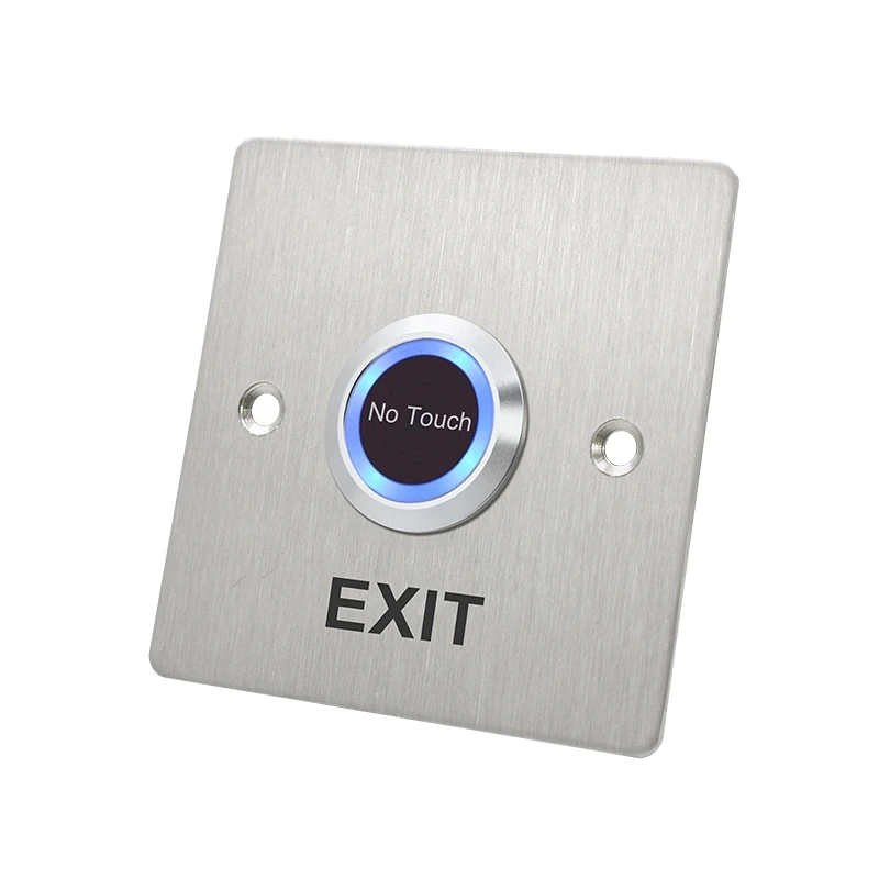 Thép không gỉ Nút thoát cửa không cảm ứng Công tắc cảm biến NO/NC/COM có đèn LED để kiểm soát truy cập