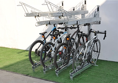 China New Double-decker bike parking rack and shelter manufacturer