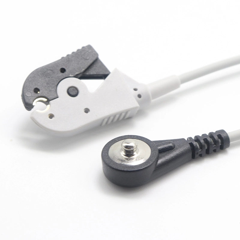 China 4,0-mm-Elektroden-EKG-Stecker, Snap-to-Electrograbber-Clip-Kabel Hersteller