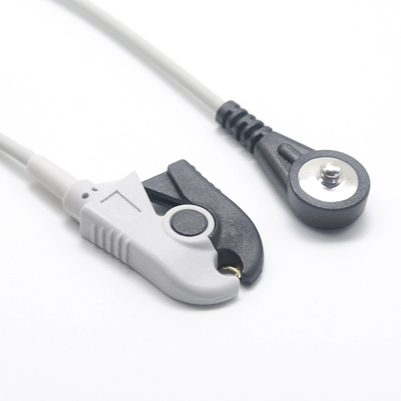 4,0-mm-Elektroden-EKG-Stecker, Snap-to-Electrograbber-Clip-Kabel