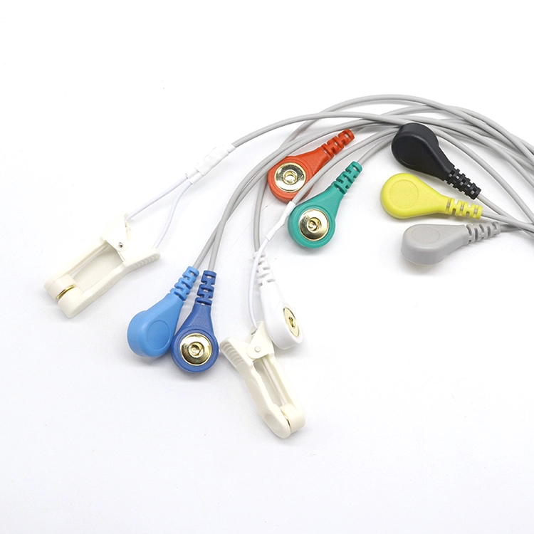 Cabo de eletrodo de monitoramento EEG ECG multicondutores