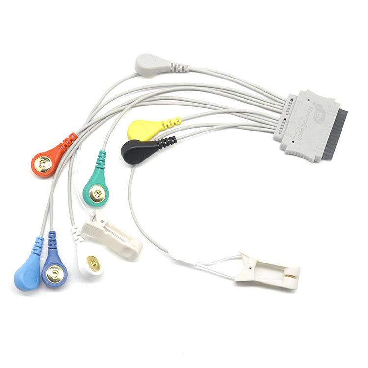 Cabo de eletrodo de monitoramento EEG ECG multicondutores
