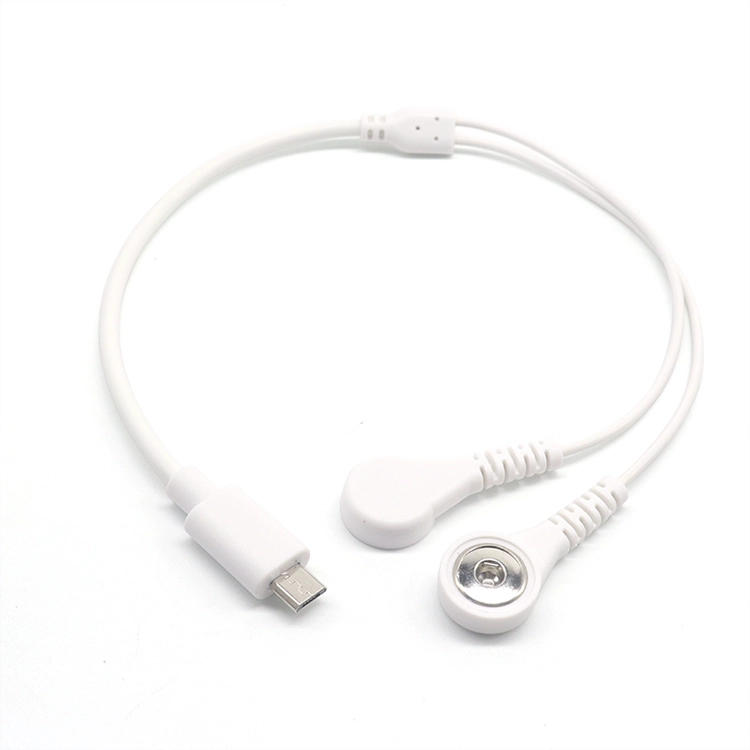 中国 Micro USB B 转 4.0mm 电极母按扣 ECG 电缆 制造商