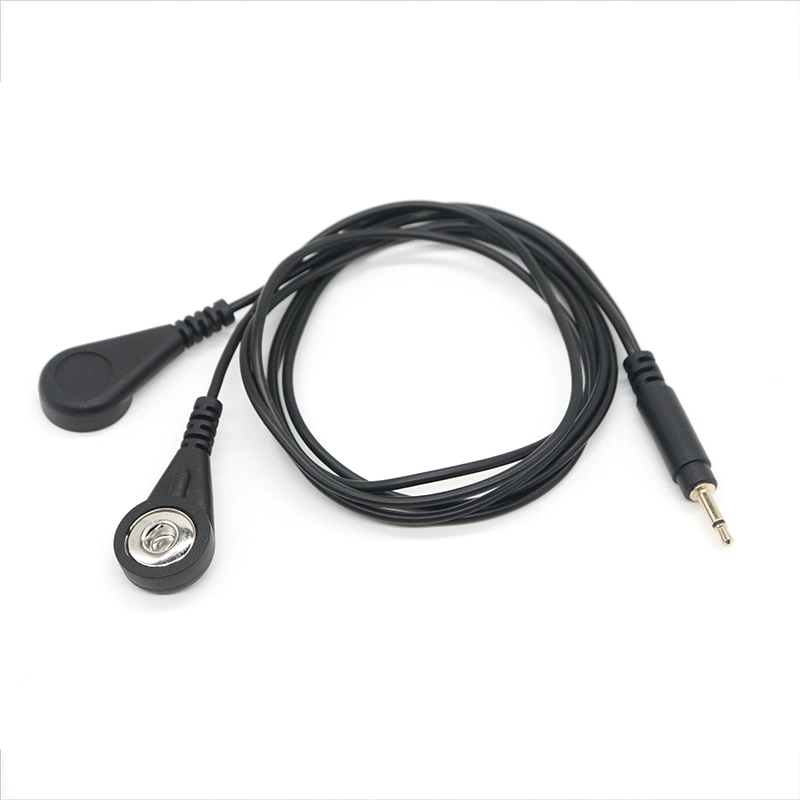 2.5mm Audio Jack to 4.0mm Electrode Female Snap ECG Tens Cable