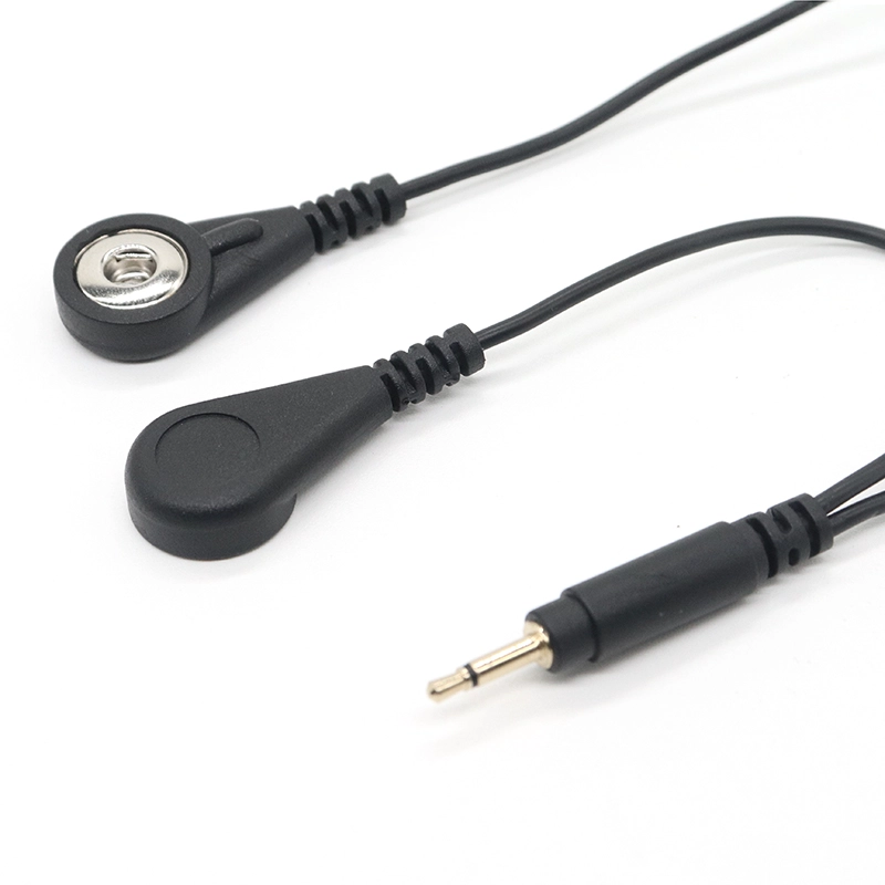 2.5mm Audio Jack to 4.0mm Electrode Female Snap ECG Tens Cable