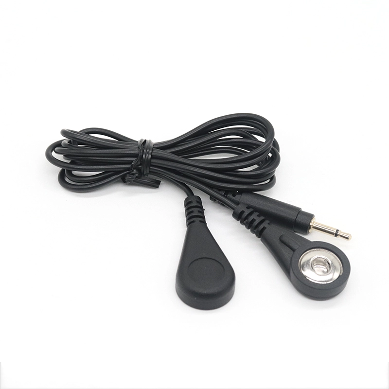 2.5mm Audio Jack to 4.0mm Electrode Female Snap ECG Tens Cable