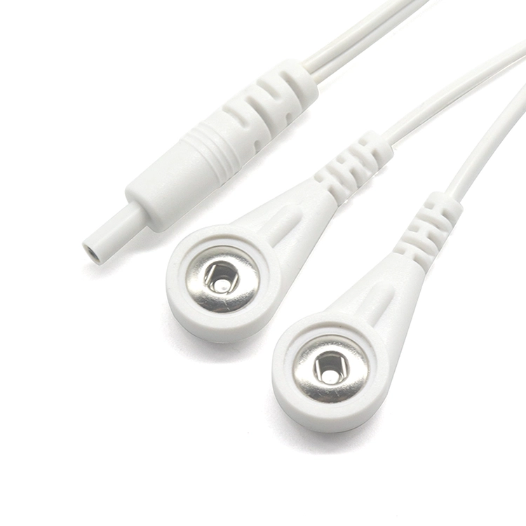Connecteur mâle DC 2.35 vers câble d'électrode femelle à double électrode de 3,5 mm