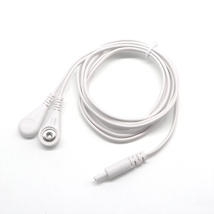 Connecteur mâle DC 2.35 vers câble d'électrode femelle à double électrode de 3,5 mm