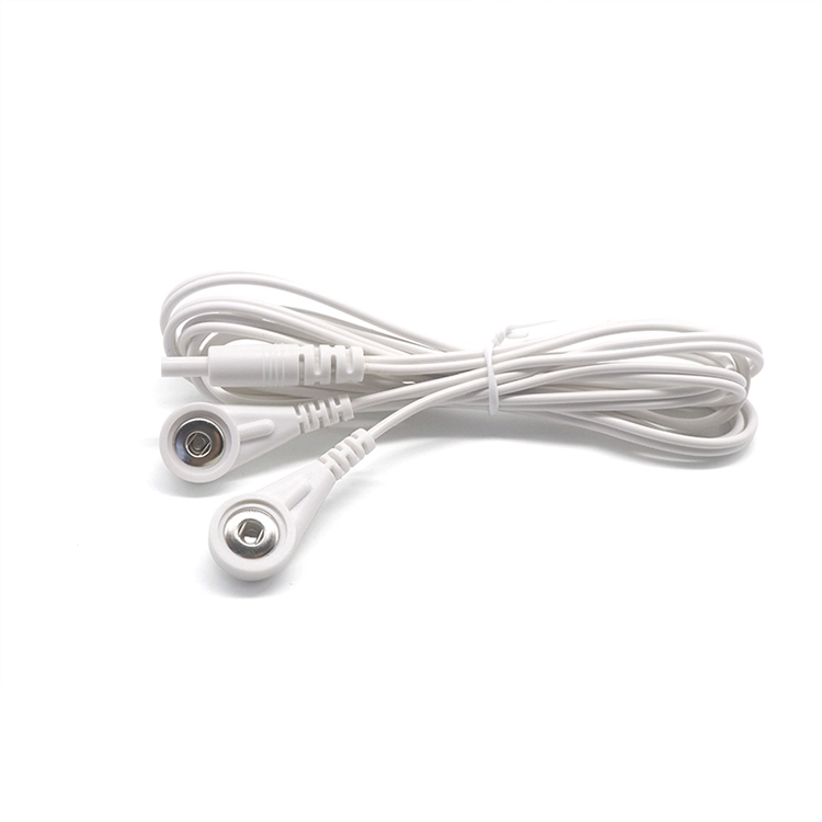 Connecteur mâle DC 2.35 vers câble d'électrode femelle à double électrode de 3,5 mm