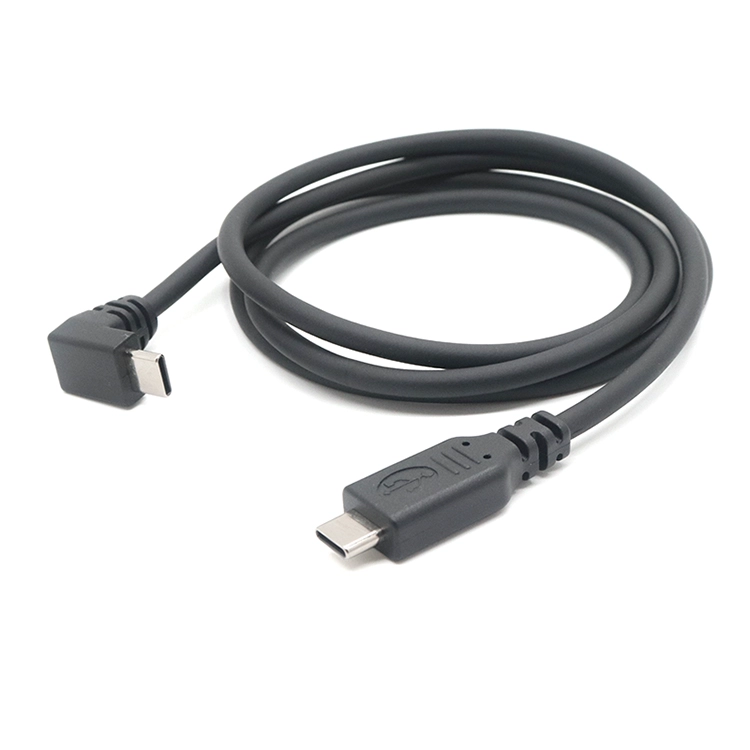 Gomito ad angolo retto da 90 gradi da USB tipo C a cavo di ricarica rapida USB tipo C PD dritto