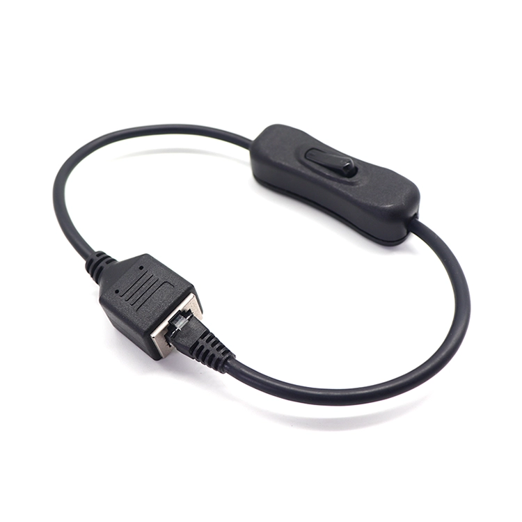 Cavo adattatore Ethernet per telefono OEM ODM RJ12 maschio a RJ12 femmina con interruttore on-off in linea