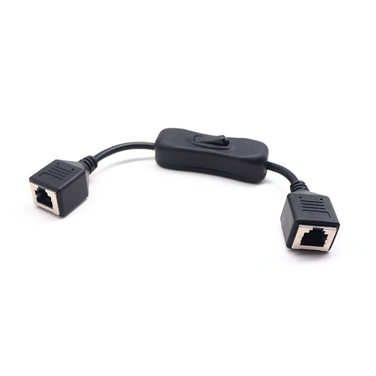Geformtes Ethernet-Verlängerungstelefonkabel RJ12-Buchse auf Buchse