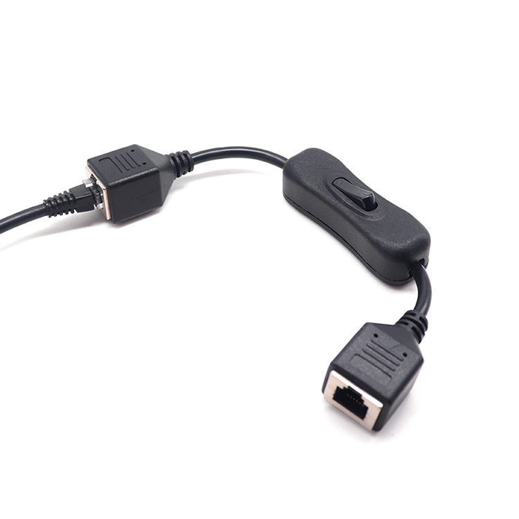 Geformtes Ethernet-Verlängerungstelefonkabel RJ12-Buchse auf Buchse