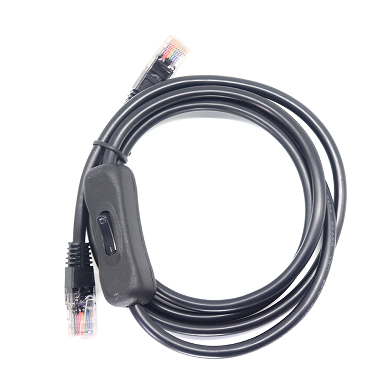 RJ45-Stecker-zu-Stecker-Ethernet-Verlängerungskabel mit integriertem Ein-Aus-Schalter