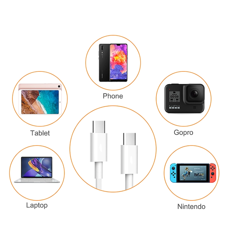 PD-Funktion USB Typ C auf USB C Schnellladekabel Schnellladung für MacBook