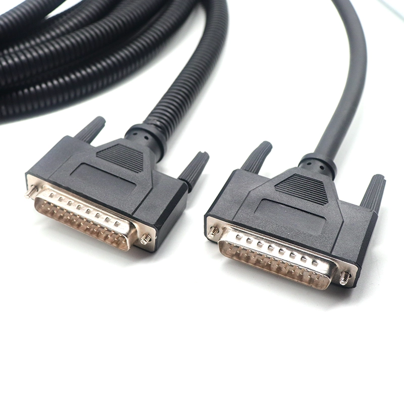 Cable de extensión DB25 macho a macho serie RS232 con estuche protector