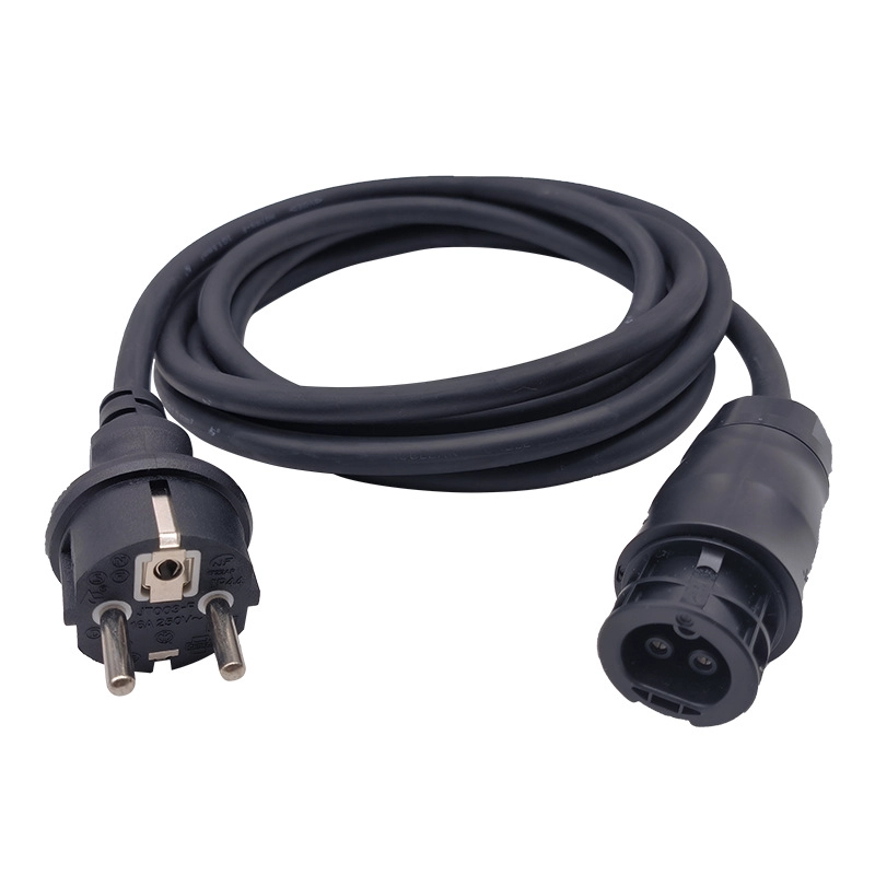 Cable de conexión de cable de alimentación de CA fotovoltaica con conector macho BC01 y enchufe Schuko