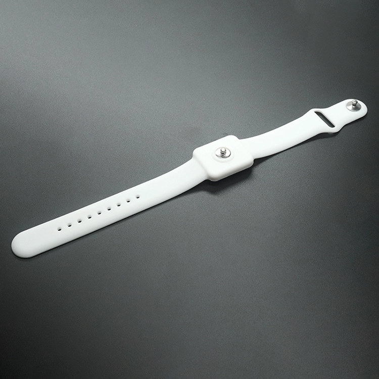 Silicone Electrostatic Bracelet Conductive Electrode Wrist Strap with ECG Snap