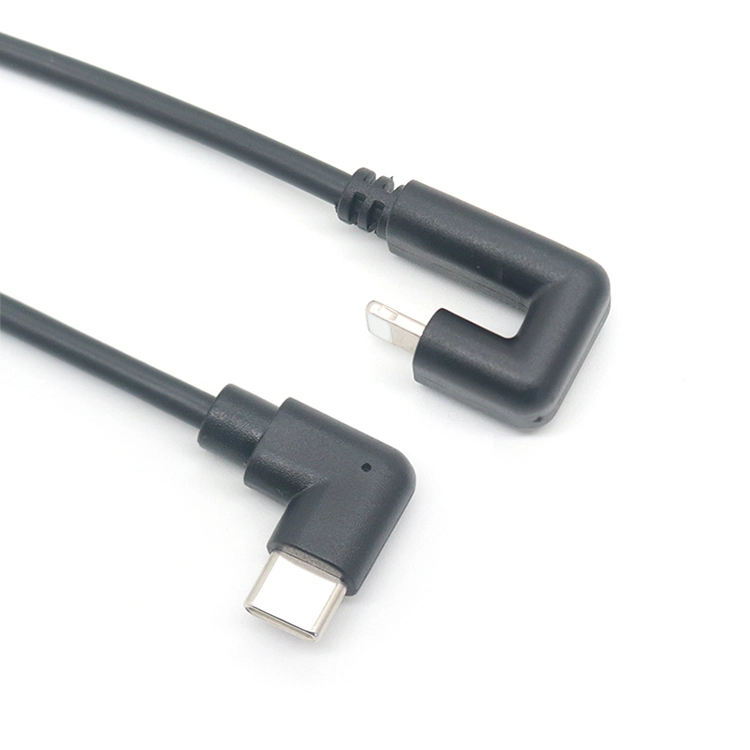 弯头Type C转180度iPhone闪电PD快充延长线